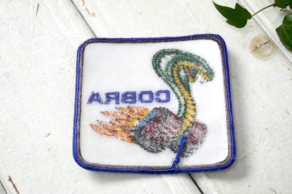 フォード・マスタング・キングコブラ FORD COBRA ヴィンテージ・刺繍・ワッペン パッチ