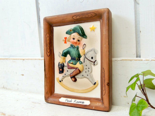 ポールリビア　Paul Revere セラミック製 アンティーク 壁飾り ウォールデコ 里帰り品 Napco Ceramic JAPAN