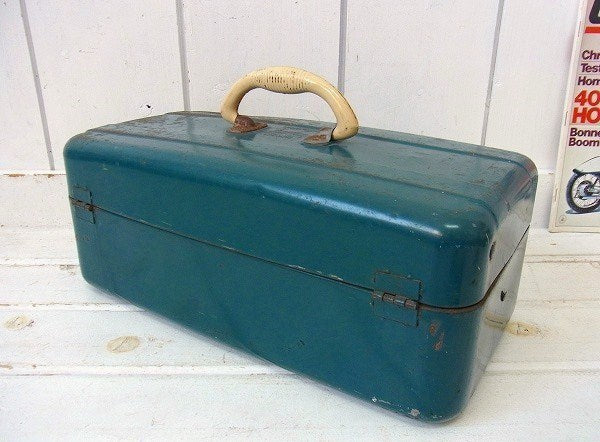 【UNION STEEL CHEST】ダークシアン色・2段式・ヴィンテージ・ツールボックス/工具箱
