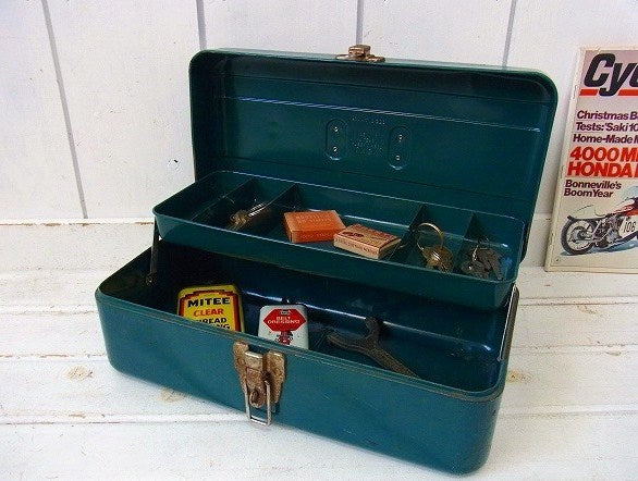 【UNION STEEL CHEST】ダークシアン色・2段式・ヴィンテージ・ツールボックス/工具箱