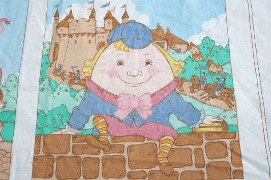 マザーグース ハンプティダンプティ ヴィンテージ パネル生地 ラグブック 絵本 布絵本 ハンドメイド