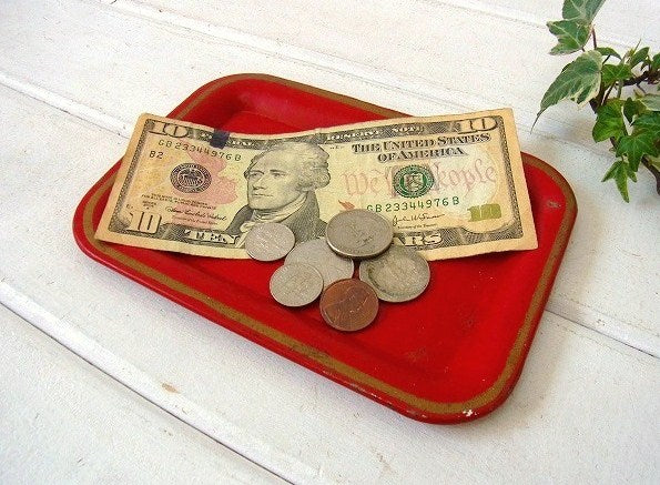 【OLD FASHIONED】カクテル・ヴィンテージ・トレイ/マネートレイ USA