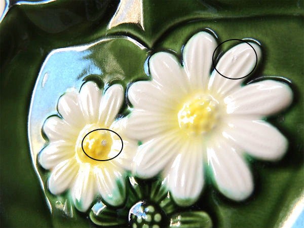 レトロポップ・花柄×ふくろう・セラミック製・ヴィンテージ・プレート カトラリーレスト ウォールデコ