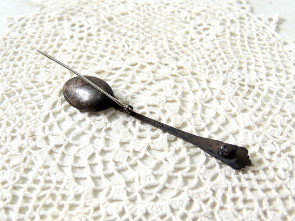 【スプーン・モチーフ】アンティーク・ブローチ・LUNT STERLING/シルバー製)