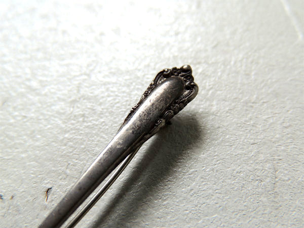 【スプーン・モチーフ】アンティーク・ブローチ・LUNT STERLING/シルバー製)