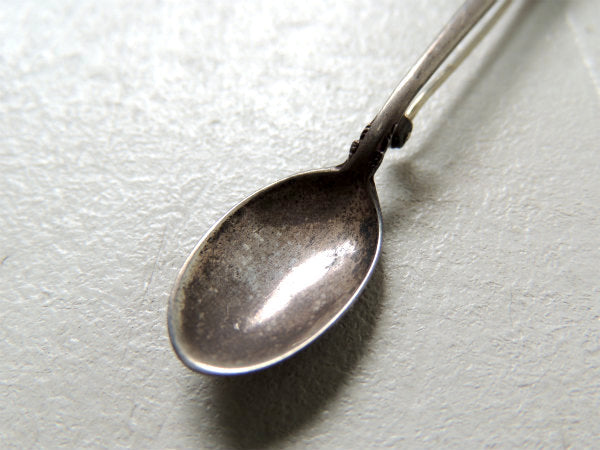【スプーン・モチーフ】アンティーク・ブローチ・LUNT STERLING/シルバー製)