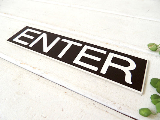 ENTER 入り口 USA・米国標識・デッドストック・ヴィンテージ・サイン プレート・看板