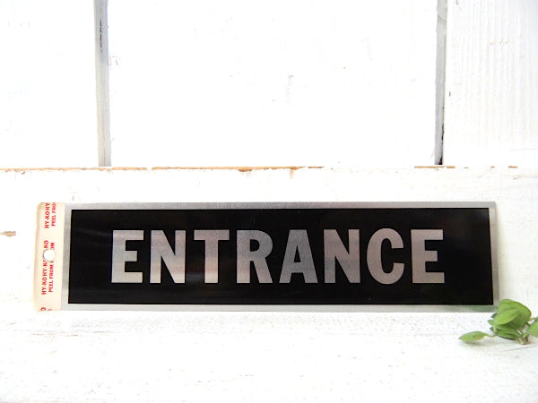 【ENTRANCE・玄関】デッドストック・ヴィンテージ・メタルステッカー