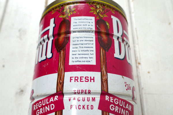 コーヒー缶 Butter-Nut Coffee・ネブラスカ ブリキ製・ヴィンテージ・ガーデニング