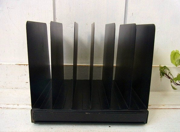 LIT NING モダンなウッド柄・メタル製・ヴィンテージ・書類スタンド/ブックスタンド USA