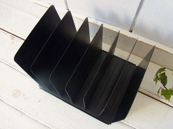 LIT NING モダンなウッド柄・メタル製・ヴィンテージ・書類スタンド/ブックスタンド USA