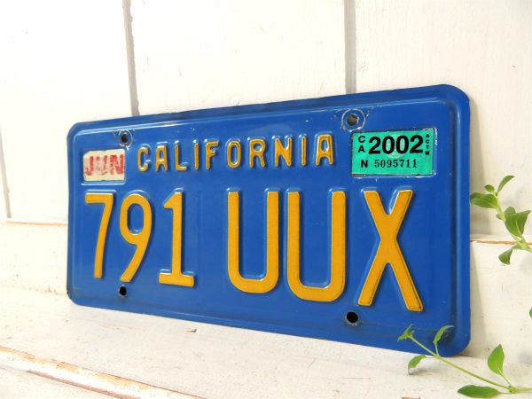 【1969's~・青色】791 UUX・ビンテージ・カリフォルニア・ナンバープレート・アメ車