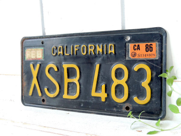 【カリフォルニア】XSB 483・ヴィンテージ・ナンバープレート・USA・アメリカン