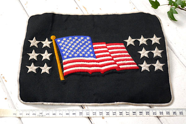 USA ビッグサイズ アメリカンフラッグ・13星・星条旗・ヴィンテージ・刺繍・ワッペン パッチ