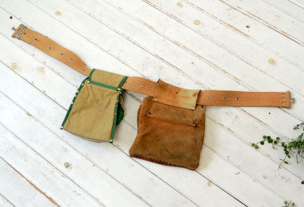 【マグワイア ニコラス】カウハイドレザー製・ベルト付き・ヴィンテージ・ツールポーチ・腰袋・釘袋