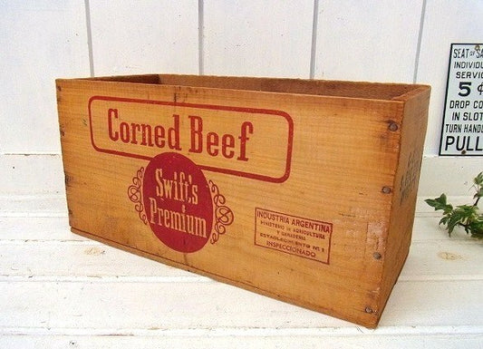 【Swift】コンビーフ・ヴィンテージ・ウッドボックス/木箱 USA