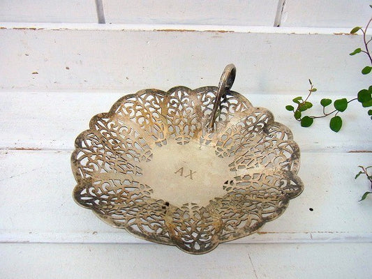 【Lovelace】50’sアンティーク・シルバープレート/コンポート・トレイ