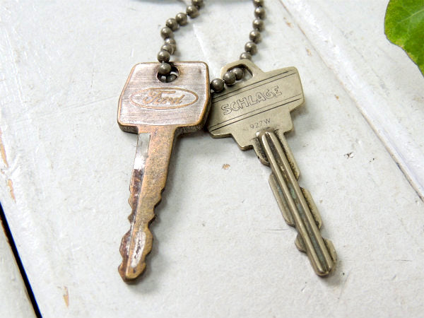 【1920's・W.P. STEINBRING】ヴィンテージ・キーホルダー・フォード・アメ車・鍵付き