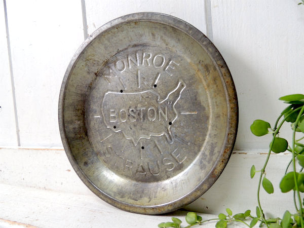 【MONROE BOSTON STRAUS】1940s・USA地図・ビンテージ・パイ皿/パイプレート