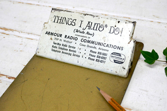 ARMOUR RADIO・無線・アドバタイジング・ヴィンテージ・バインダー・クリップボード USA