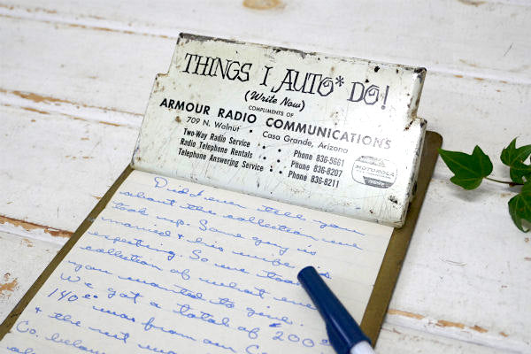 ARMOUR RADIO・無線・アドバタイジング・ヴィンテージ・バインダー・クリップボード USA