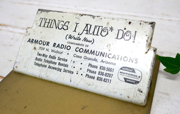 ARMOUR RADIO・無線・アドバタイジング・ヴィンテージ・バインダー・クリップボード USA