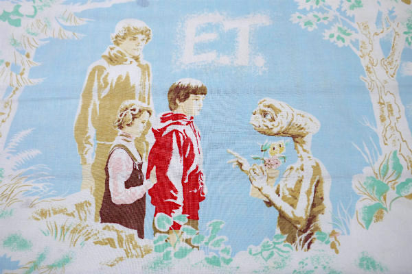 E.T. イーティー SF映画 80’s ヴィンテージ ユーズドシーツ フラットシーツ ET USA
