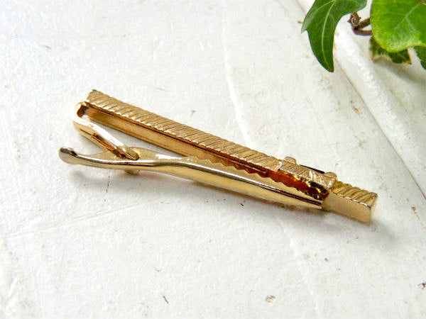 【ゴールド×ブラウン】ビッグサイズ・ヴィンテージ・タイピン・アクセサリー