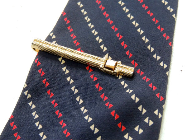 【ゴールド×ブラウン】ビッグサイズ・ヴィンテージ・タイピン・アクセサリー