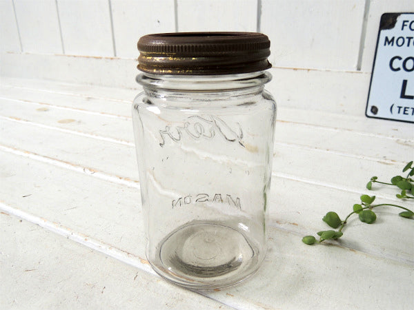 Kerr 1900~・クリア・瓶 アンティーク・メイソンジャー ガラスジャー 保存容器 USA