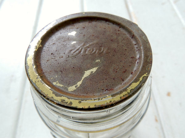 Kerr 1900~・クリア・瓶 アンティーク・メイソンジャー ガラスジャー 保存容器 USA