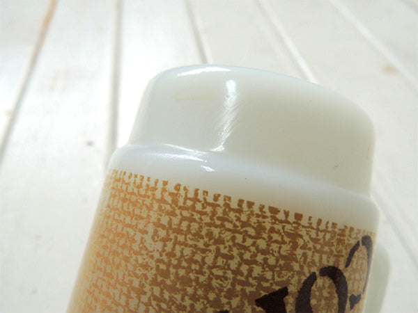 【FireKing】COFFEE×ジュート柄・ファイヤーキング・マグカップ/コーヒー