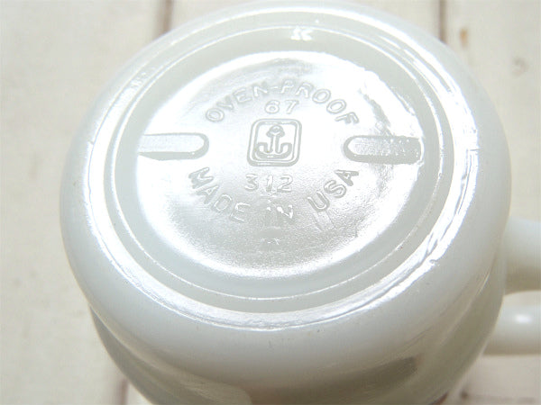 【FireKing】COFFEE×ジュート柄・ファイヤーキング・マグカップ/コーヒー