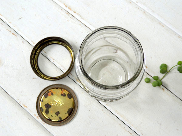 Kerr 1900~・クリア・瓶 アンティーク・メイソンジャー ガラスジャー 保存容器 USA