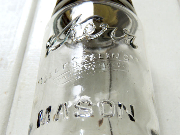 Kerr 1900~・クリア・瓶 アンティーク・メイソンジャー ガラスジャー 保存容器 USA