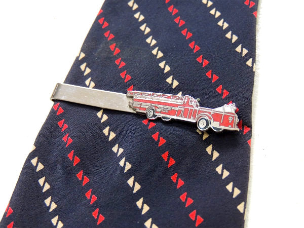 【消防車・梯子車】モチーフ・お洒落な・ヴィンテージ・タイピン・タイクリップ・USA