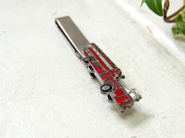 【消防車・梯子車】モチーフ・お洒落な・ヴィンテージ・タイピン・タイクリップ・USA