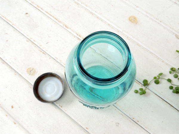 【Ball】~1933クリアブルー・ビッグサイズ・アンティーク・メイソンジャー/ガラスジャー/保存瓶