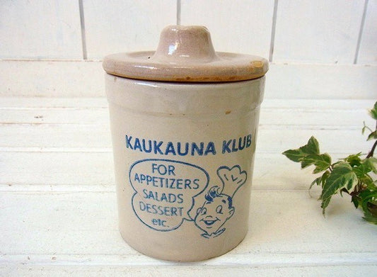 【KAUKAUNA KLUB】ヴィンテージ・陶器ポット/チーズポット USA