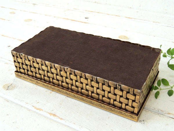 【ラタンモチーフ・ゴールドトーン】透かしデザイン・ヴィンテージ・ティッシュケース・ティッシュボックス
