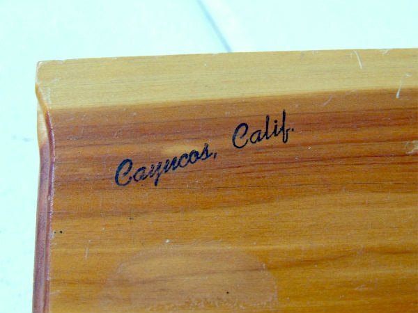 62・Calif カリフォルニア・木製・ヴィンテージ・宝石箱・ジュエリーボックス・木箱