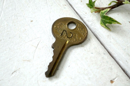 ライオン マスターロック Master 2 刻印 USA・ヴィンテージ・キー・鍵・key・真鍮製