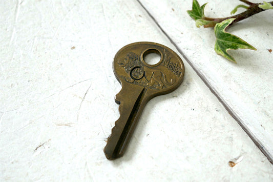 ライオン マスターロック Master 3 刻印 USA・ヴィンテージ・キー・鍵・key・真鍮製