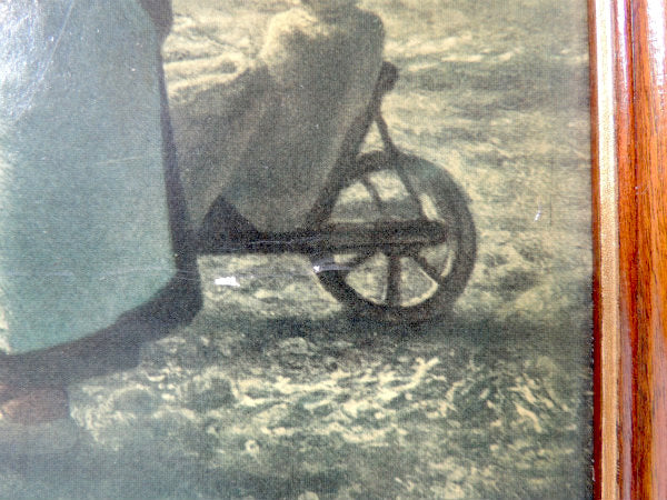 晩鐘 画家ミレー・木製フレーム・ヴィンテージ・印刷画・壁飾り・額装・ウォールデコ・店内装飾