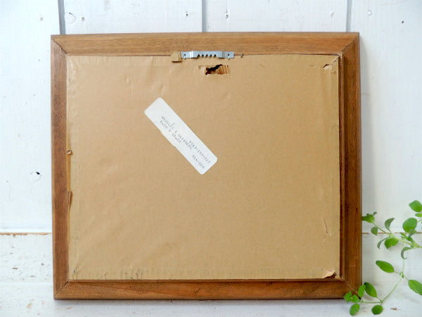 晩鐘 画家ミレー・木製フレーム・ヴィンテージ・印刷画・壁飾り・額装・ウォールデコ・店内装飾