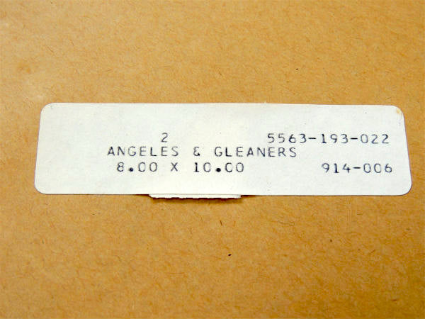 晩鐘 画家ミレー・木製フレーム・ヴィンテージ・印刷画・壁飾り・額装・ウォールデコ・店内装飾