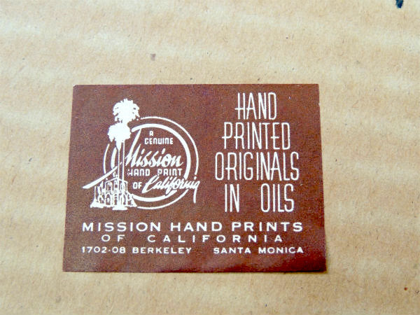 【1950~1960’s】カリフォルニア・サンタモニカ・ミッドセンチュリー・ヴィンテージ・壁掛け・額