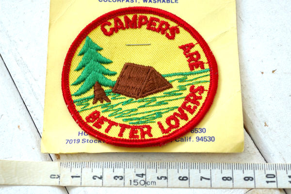 CAMPERS ARE BETTER LOVERS 1970's キャンプ テント デッドストック ヴィンテージ 刺繍 ワッペン パッチ USA