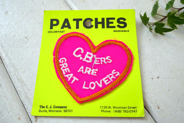 ラジオ C.B ERS ARE GREAT LOVERS ハート・ビンテージ・刺繍・ワッペン US