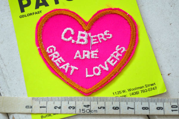 ラジオ C.B ERS ARE GREAT LOVERS ハート・ビンテージ・刺繍・ワッペン US